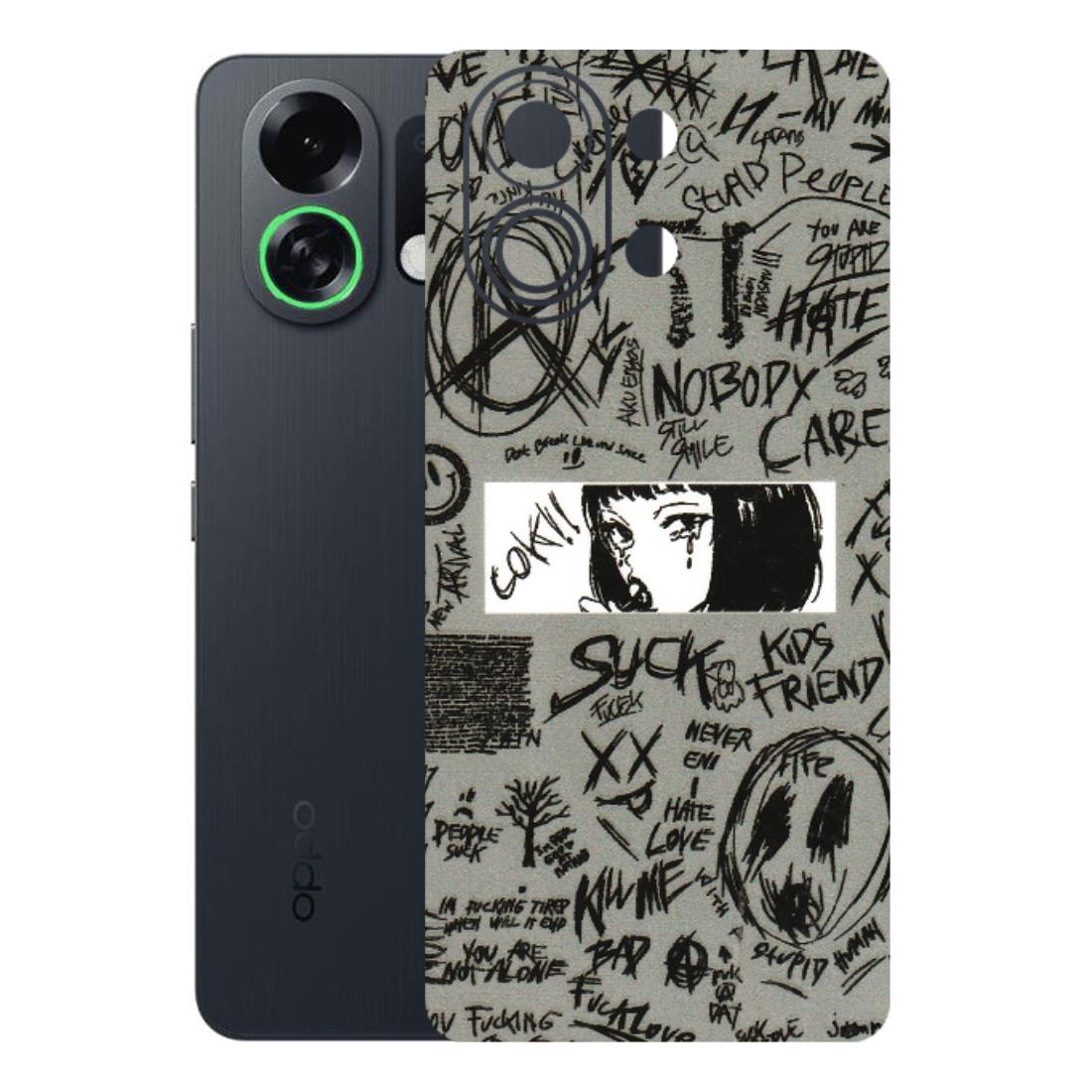 OPPO Phone Skins 2025 (All Models) - Never Have Love Anime - 3D Embossed Finish (L-260) Oppo K13 Turbo 5G