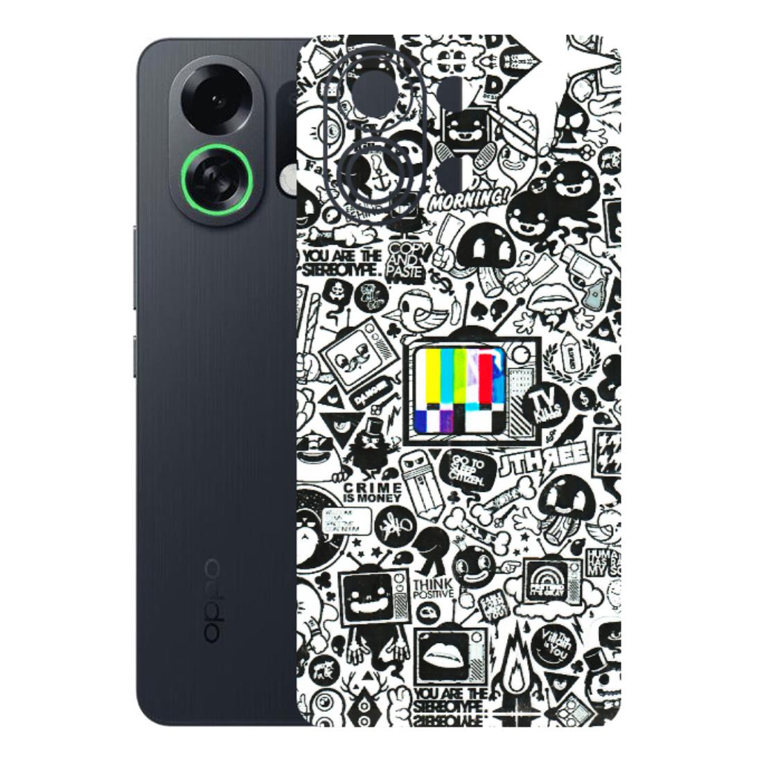 OPPO Phone Skins 2025 (All Models) - Doodles Positive Art Latest - 3D Embossed Finish (L-263) Oppo K13 Turbo 5G