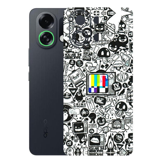 OPPO Phone Skins 2025 (All Models) - Doodles Positive Art Latest - 3D Embossed Finish (L-263) Oppo K13 Turbo 5G