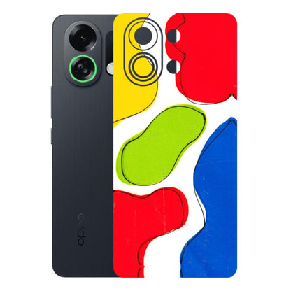 OPPO Phone Skins 2025 (All Models) - RGB Colour Paint Latest - 3D Embossed Finish (L-284) Oppo K13 Turbo 5G