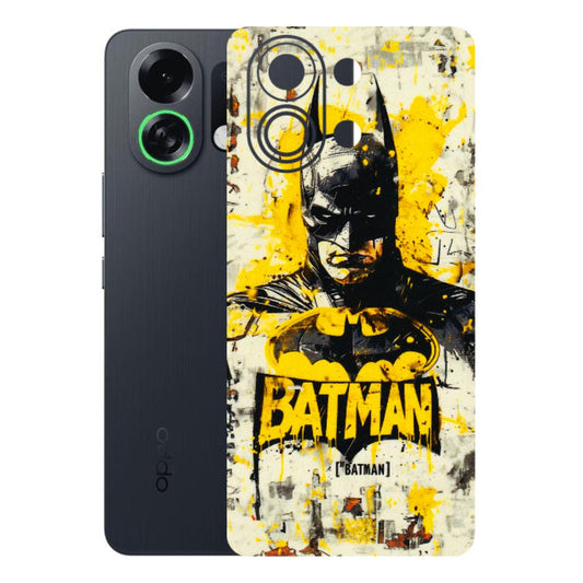 OPPO Phone Skins 2025 (All Models) - Batman Yellow BT - 3D Embossed Finish (L-304) Oppo K13 Turbo 5G