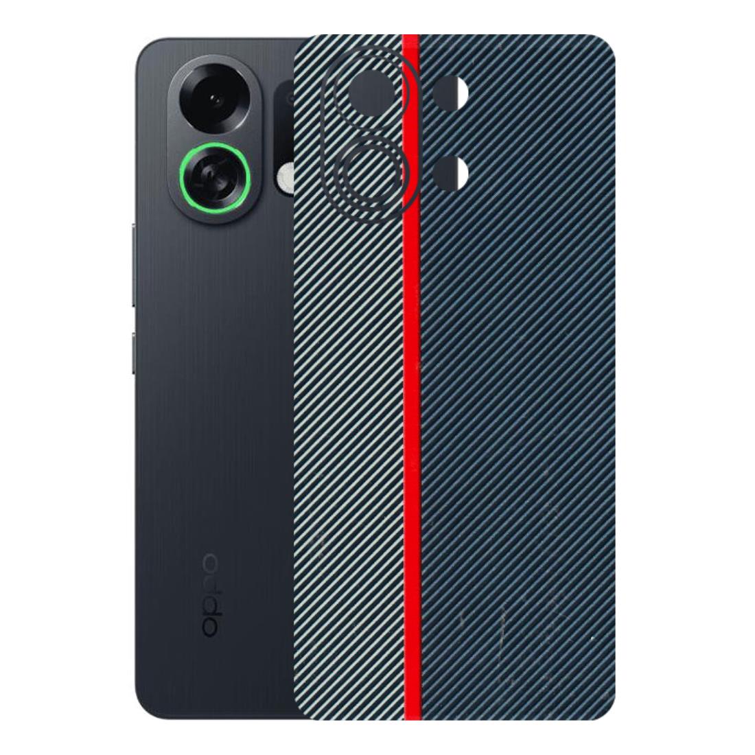 OPPO Phone Skins 2025 (All Models) - Blue Sober Lines - 3D Embossed Finish (L-305) Oppo K13 Turbo 5G
