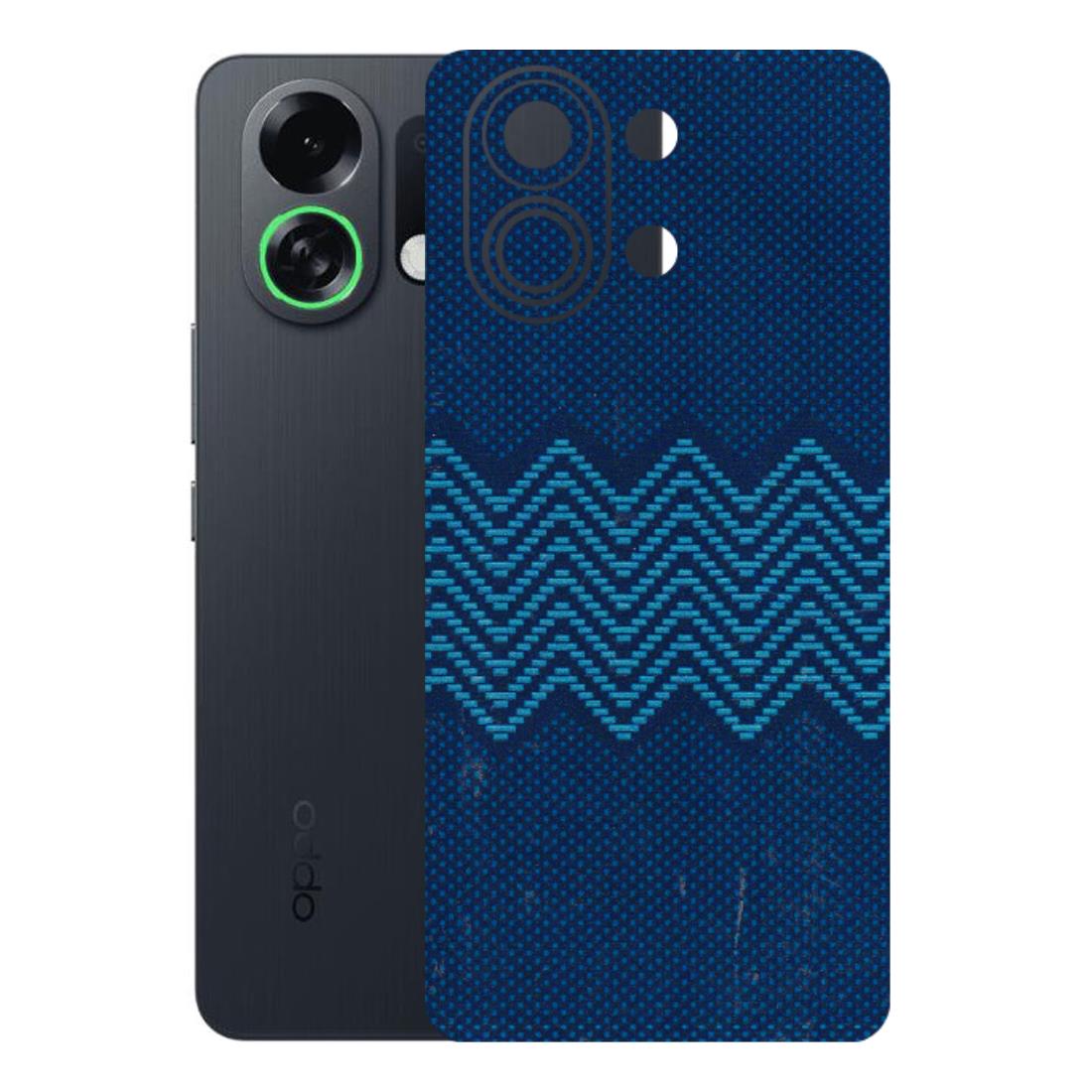 OPPO Phone Skins 2025 (All Models) - Blue Sober Waves - 3D Embossed Finish (L-306) Oppo K13 Turbo 5G