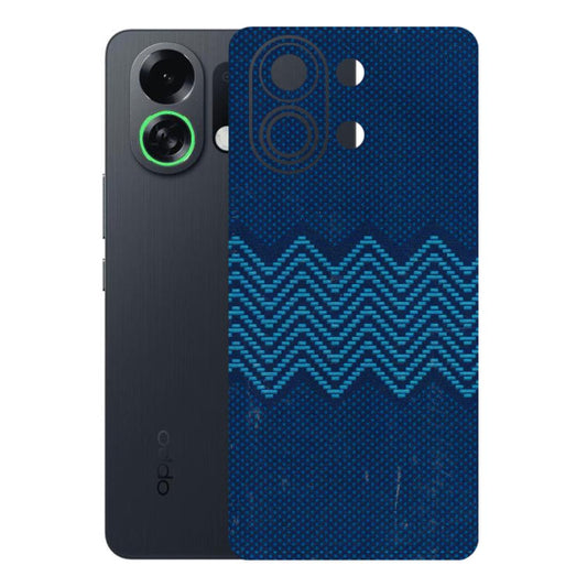 OPPO Phone Skins 2025 (All Models) - Blue Sober Waves - 3D Embossed Finish (L-306) Oppo K13 Turbo 5G
