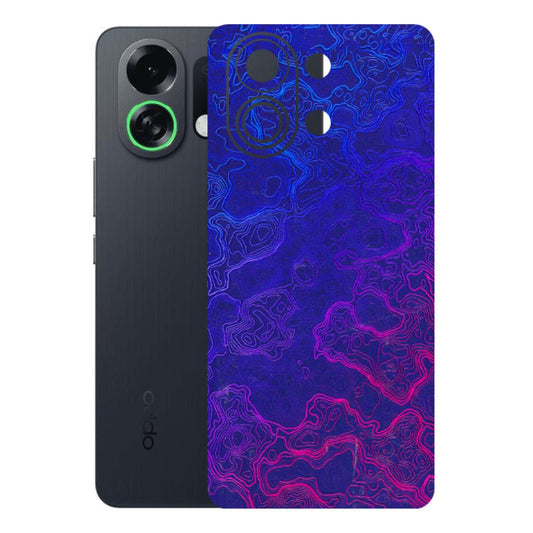 OPPO Phone Skins 2025 (All Models) - Purple Ripples Swirl - 3D Embossed Finish (L-314) Oppo K13 Turbo 5G