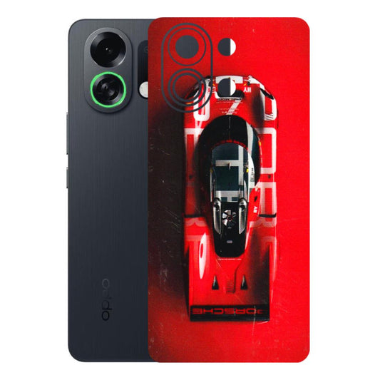 OPPO Phone Skins 2025 (All Models) - Red Porsche Car Logo - 3D Embossed Finish (L-315) Oppo K13 Turbo 5G