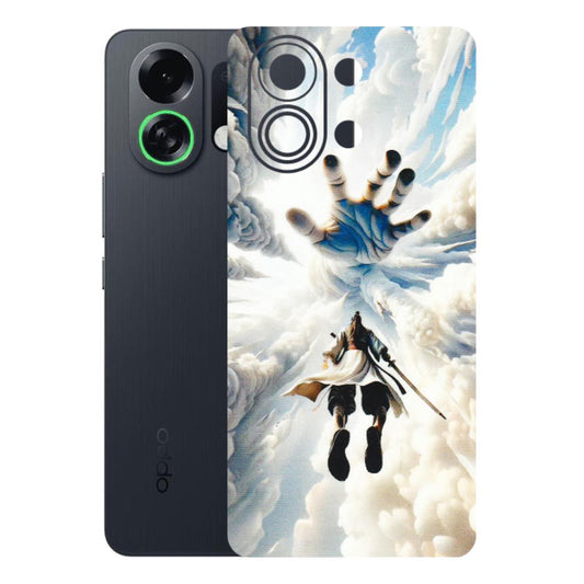 OPPO Phone Skins 2025 (All Models) - Big Hand With Monkey King - 3D Embossed Finish (L-323) Oppo K13 Turbo 5G