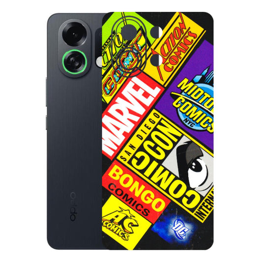 OPPO Phone Skins 2025 (All Models) - Bongo Comic Con - 3D Embossed Finish (L-325) Oppo K13 Turbo 5G