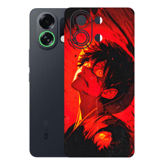 OPPO Phone Skins 2025 (All Models) - D.Luffy Power Up One Piece Anime - 3D Embossed Finish (L-326) Oppo K13 Turbo 5G
