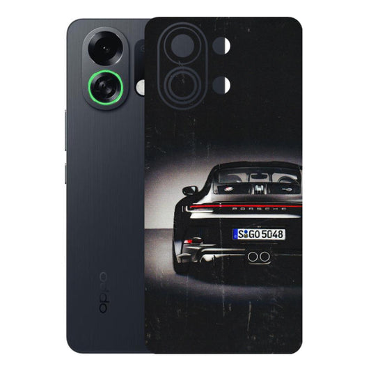 OPPO Phone Skins 2025 (All Models) - New Black Porsche GT3 - 3D Embossed Finish (L-327) Oppo K13 Turbo 5G