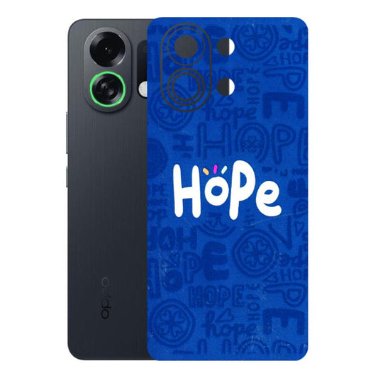 OPPO Phone Skins 2025 (All Models) - Hope Doodles Blue - 3D Embossed Finish (L-43) Oppo K13 Turbo 5G