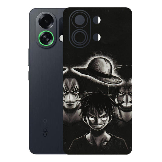 OPPO Phone Skins 2025 (All Models) - Black Luffy Hat - 3D Embossed Finish (L-57) Oppo K13 Turbo 5G