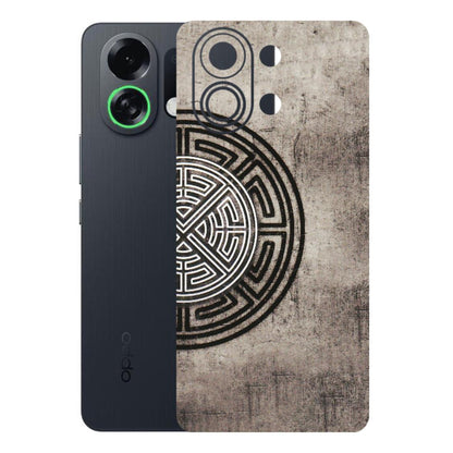 OPPO Phone Skins 2025 (All Models) - Mysterious Circular Design - 3D Embossed Finish (L-63) Oppo K13 Turbo 5G