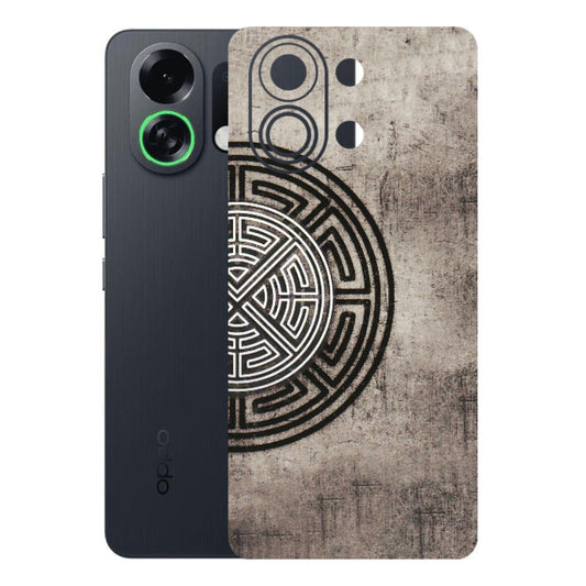 OPPO Phone Skins 2025 (All Models) - Mysterious Circular Design - 3D Embossed Finish (L-63) Oppo K13 Turbo 5G