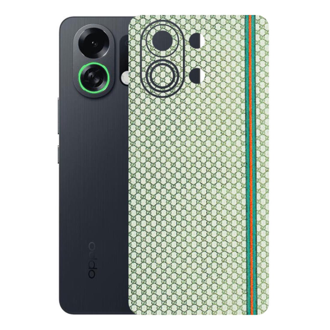 OPPO Phone Skins 2025 (All Models) - Gucci Fabric Pattern - 3D Embossed Finish (L-73) Oppo K13 Turbo 5G