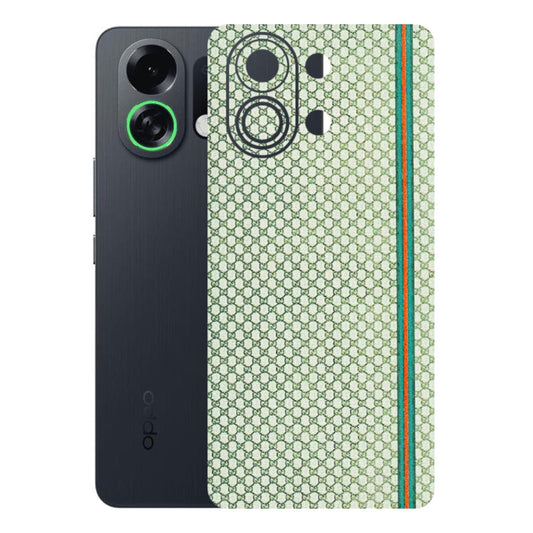 OPPO Phone Skins 2025 (All Models) - Gucci Fabric Pattern - 3D Embossed Finish (L-73) Oppo K13 Turbo 5G