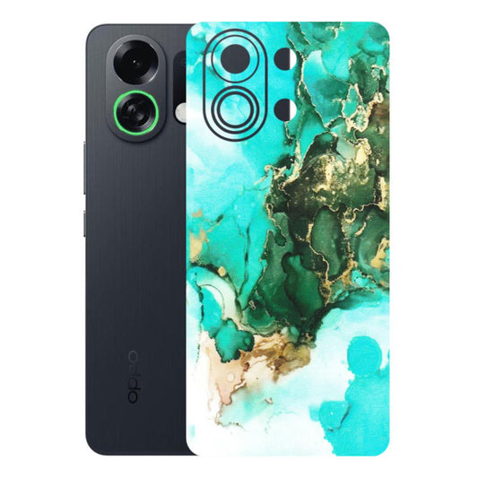 OPPO Phone Skins 2025 (All Models) - The Blue Gold Marble - Matte Finish (M-124) Oppo K13 Turbo 5G