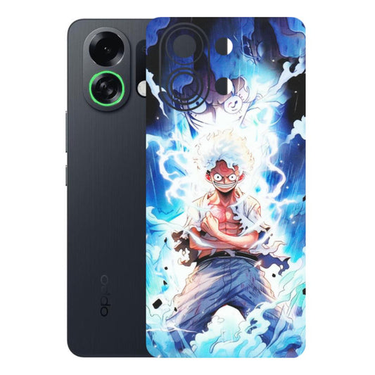 OPPO Phone Skins 2025 (All Models) - Blue Thunder Luffy Anime - Matte Finish (M-132) Oppo K13 Turbo 5G