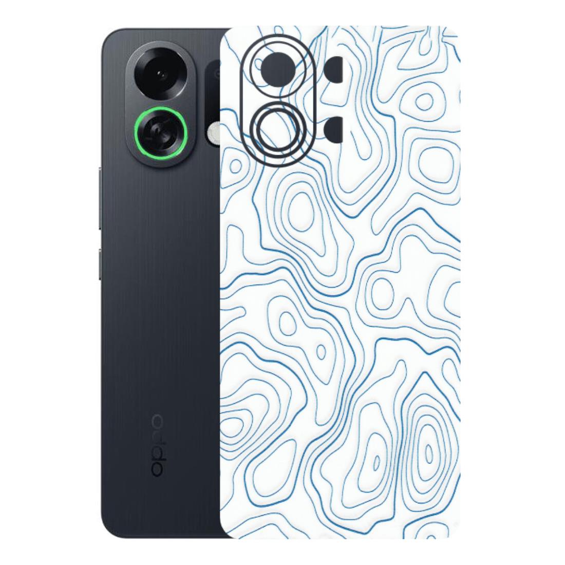 OPPO Phone Skins 2025 (All Models) - Blue And White Swirls - Matte Finish (M-139) Oppo K13 Turbo 5G