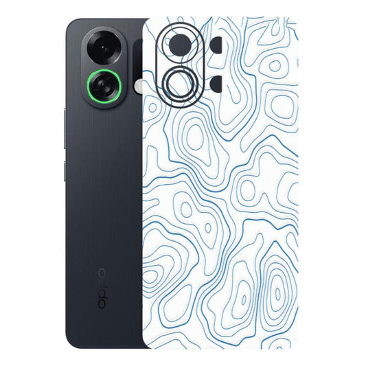 OPPO Phone Skins 2025 (All Models) - Blue And White Swirls - Matte Finish (M-139) Oppo K13 Turbo 5G