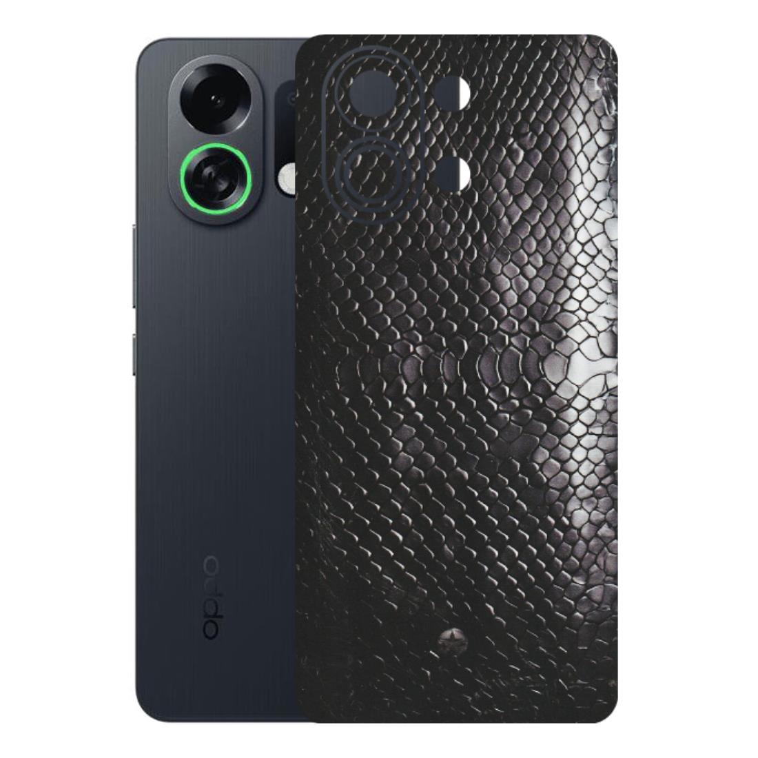 OPPO Phone Skins 2025 (All Models) - Black Snack Leather - Matte Finish (M-147) Oppo K13 Turbo 5G