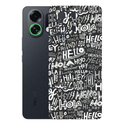 OPPO Phone Skins 2025 (All Models) - Hi Hello Doodles - Matte Finish (M-25) Oppo K13 Turbo 5G