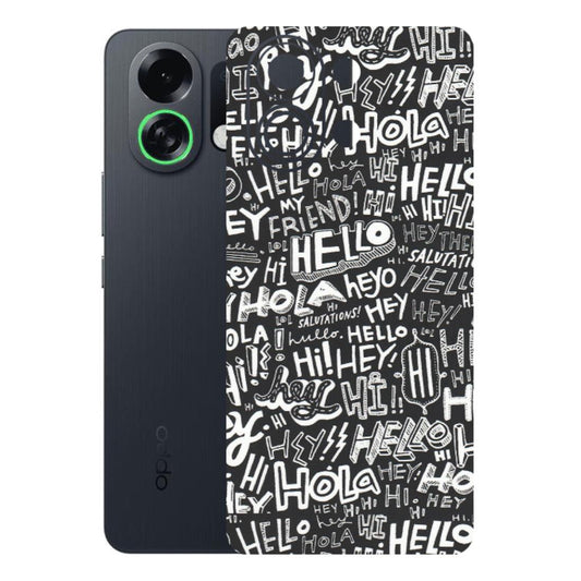 OPPO Phone Skins 2025 (All Models) - Hi Hello Doodles - Matte Finish (M-25) Oppo K13 Turbo 5G