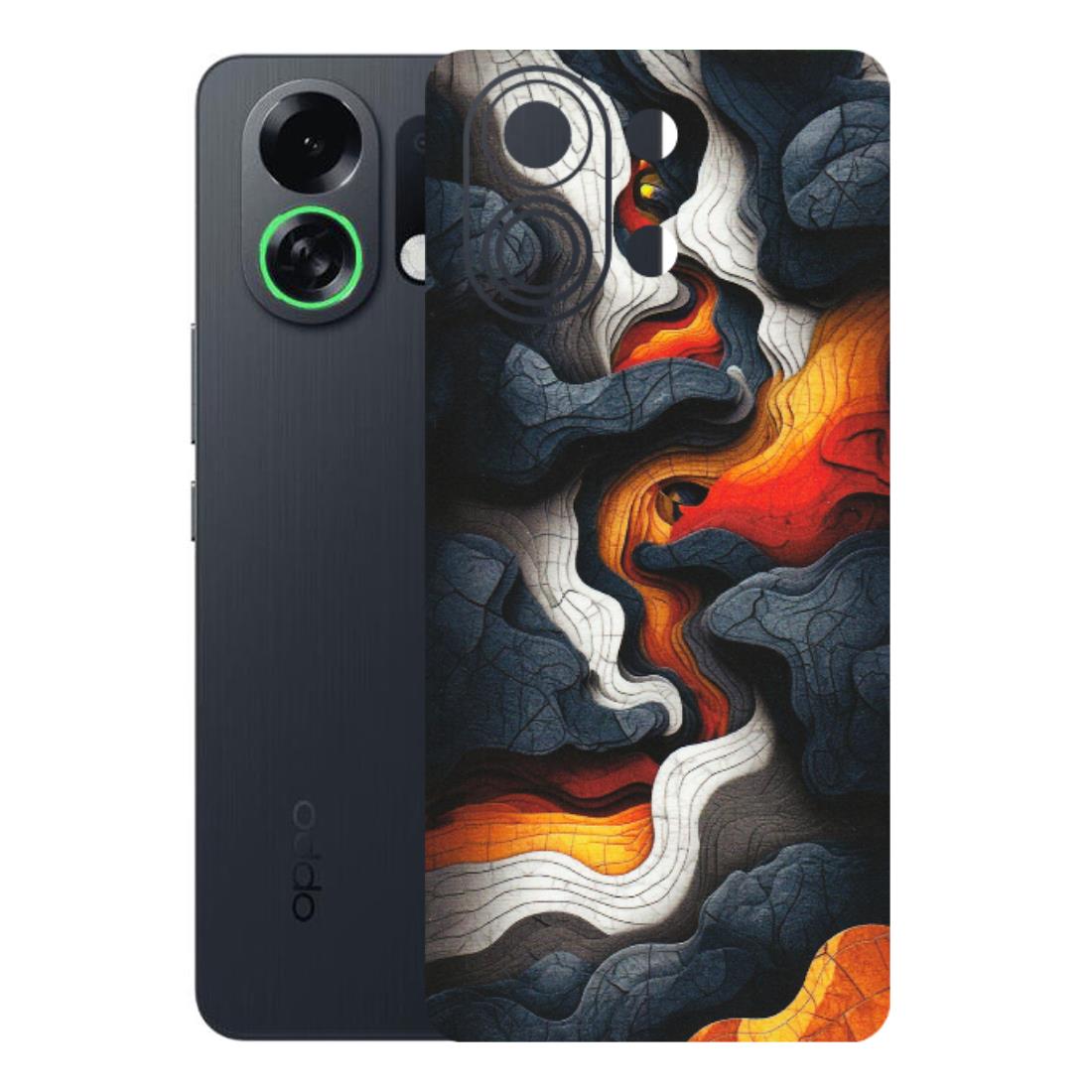 OPPO Phone Skins 2025 (All Models) - Abstract Volcanic Layers - Matte Finish (M-52) Oppo K13 Turbo 5G