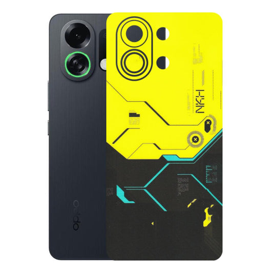 OPPO Phone Skins 2025 (All Models) - Black Yellow Technica - Matte Finish (M-53) Oppo K13 Turbo 5G