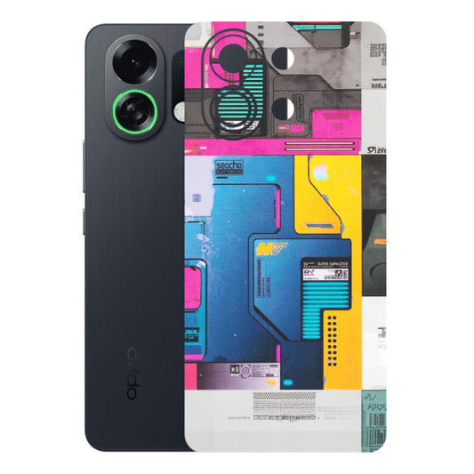 OPPO Phone Skins 2025 (All Models) - Colourfull Motherboard Internals - Matte Finish (M-55) Oppo K13 Turbo 5G