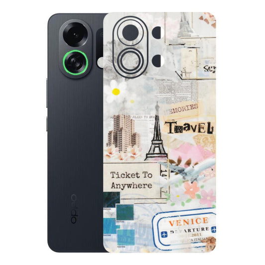 OPPO Phone Skins 2025 (All Models) - Travel Memories - Transparent Finish (T-09) Oppo K13 Turbo 5G