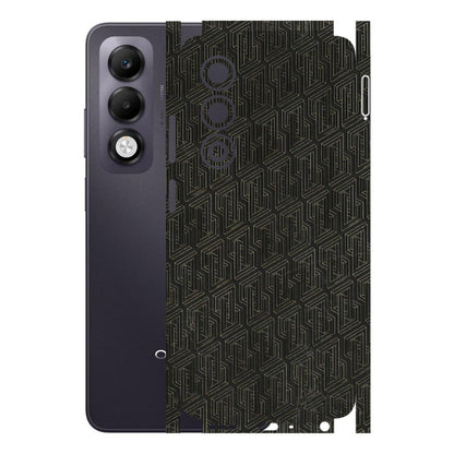 OPPO Phone Skins 2025 (All Models) - Black Abstract Pattern - 3D Embossed Finish (L-117) Oppo K13x 5G