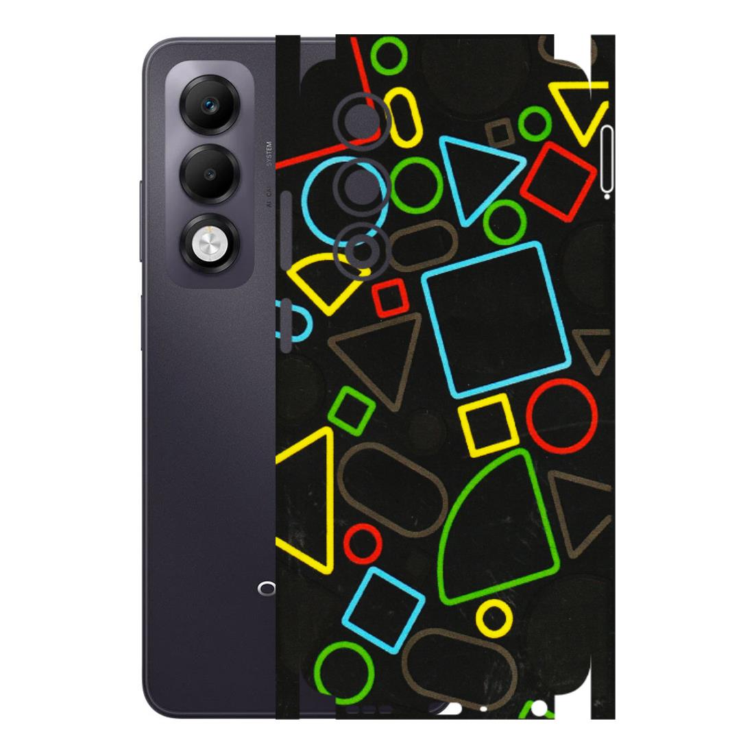 OPPO Phone Skins 2025 (All Models) - Black Shapes - 3D Embossed Finish (L-131) Oppo K13x 5G