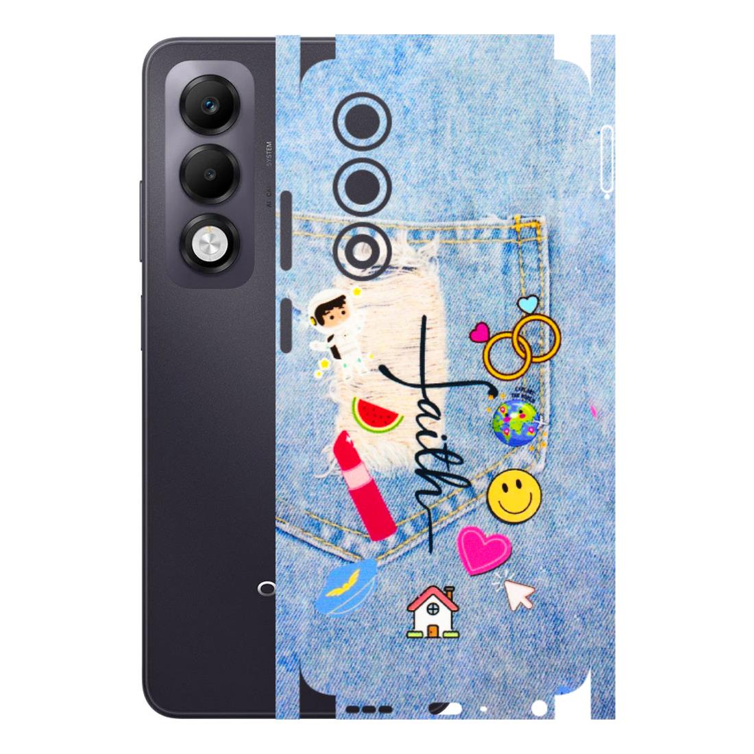 OPPO Phone Skins 2025 (All Models) - Denim Jeans Pocket - 3D Embossed Finish (L-134) Oppo K13x 5G