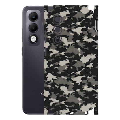 OPPO Phone Skins 2025 (All Models) - Black/Grey Camoflaunge - 3D Embossed Finish (L-142) Oppo K13x 5G