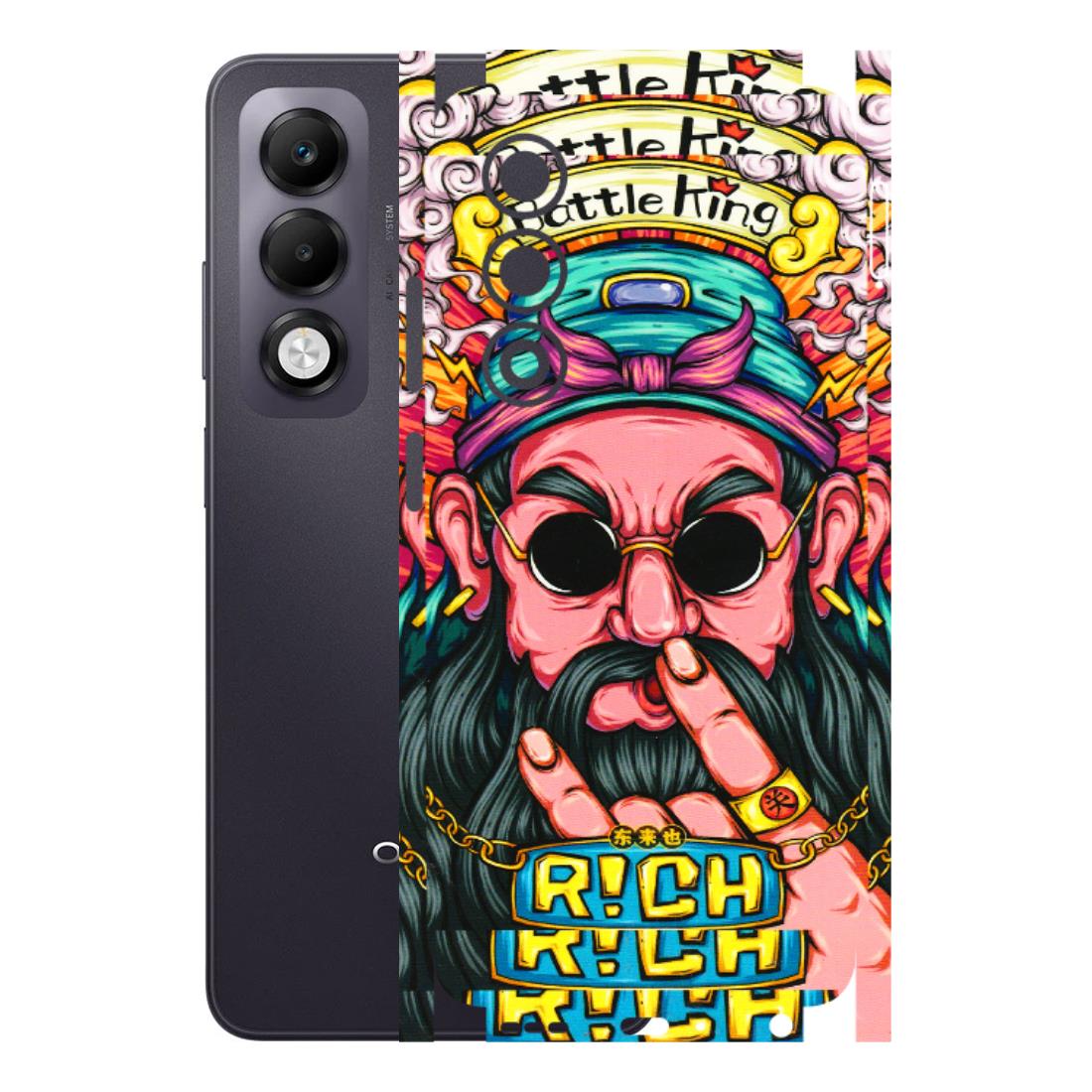 OPPO Phone Skins 2025 (All Models) - Battle King Dude Face - 3D Embossed Finish (L-178) Oppo K13x 5G