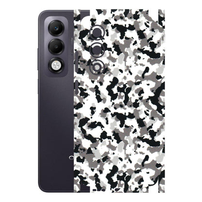 OPPO Phone Skins 2025 (All Models) - White Black Camouflage - 3D Embossed Finish (L-18) Oppo K13x 5G