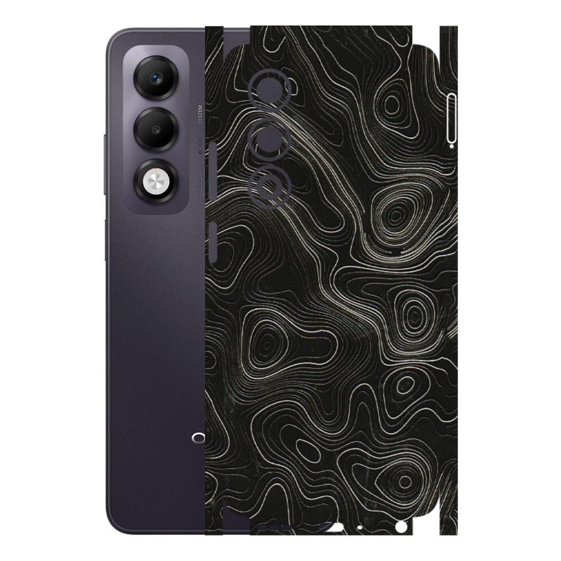 OPPO Phone Skins 2025 (All Models) - Black Swirl - 3D Embossed Finish (L-196) Oppo K13x 5G