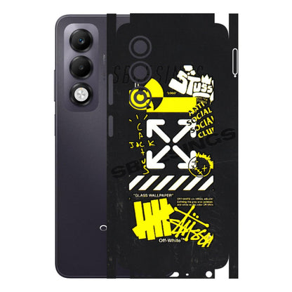 OPPO Phone Skins 2025 (All Models) - Anti Social Graffiti - 3D Embossed Finish (L-198) Oppo K13x 5G