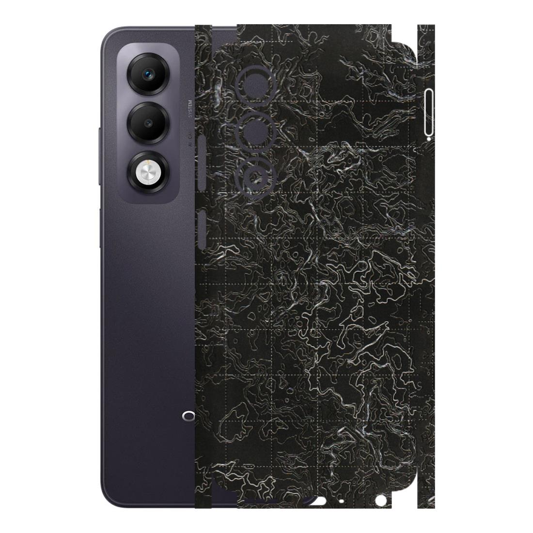 OPPO Phone Skins 2025 (All Models) - Black map - 3D Embossed Finish (L-201) Oppo K13x 5G