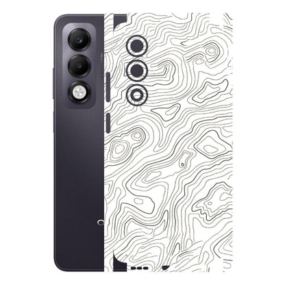 OPPO Phone Skins 2025 (All Models) - White Black Swirls Latest - 3D Embossed Finish (L-219) Oppo K13x 5G