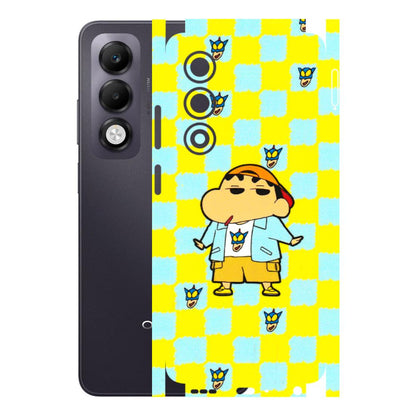 OPPO Phone Skins 2025 (All Models) - Yellow Blue Shinchan Cute - 3D Embossed Finish (L-221) Oppo K13x 5G