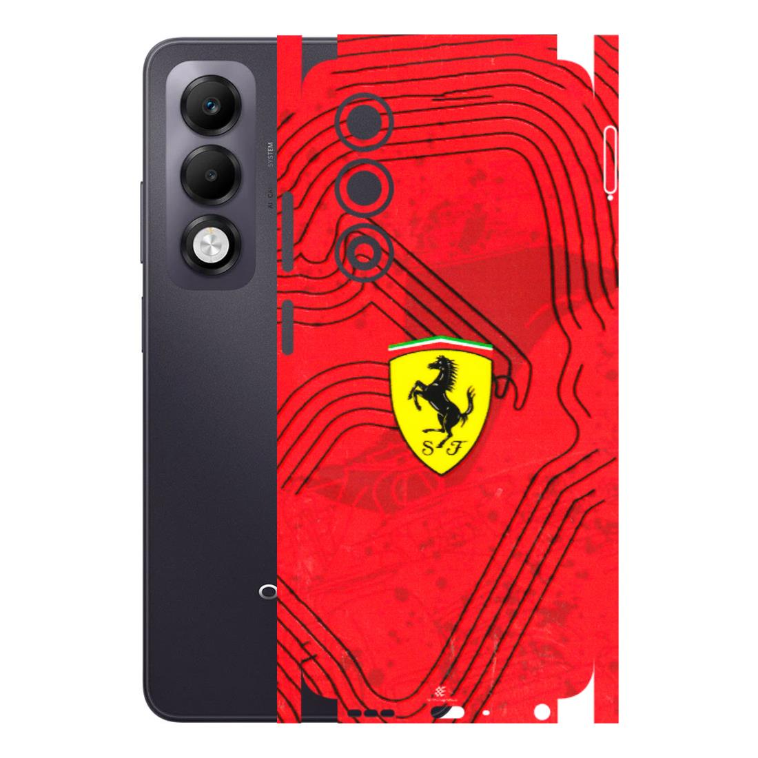 OPPO Phone Skins 2025 (All Models) - Red Ferrari Logo Stylish - 3D Embossed Finish (L-238) Oppo K13x 5G