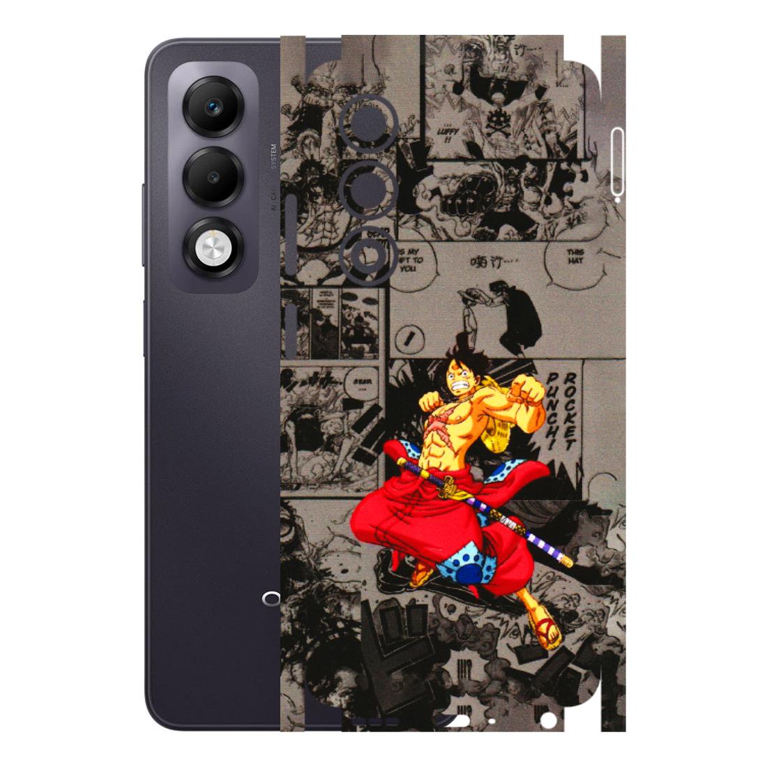 OPPO Phone Skins 2025 (All Models) - One Piece Rocket Punch Manga - 3D Embossed Finish (L-25) Oppo K13x 5G