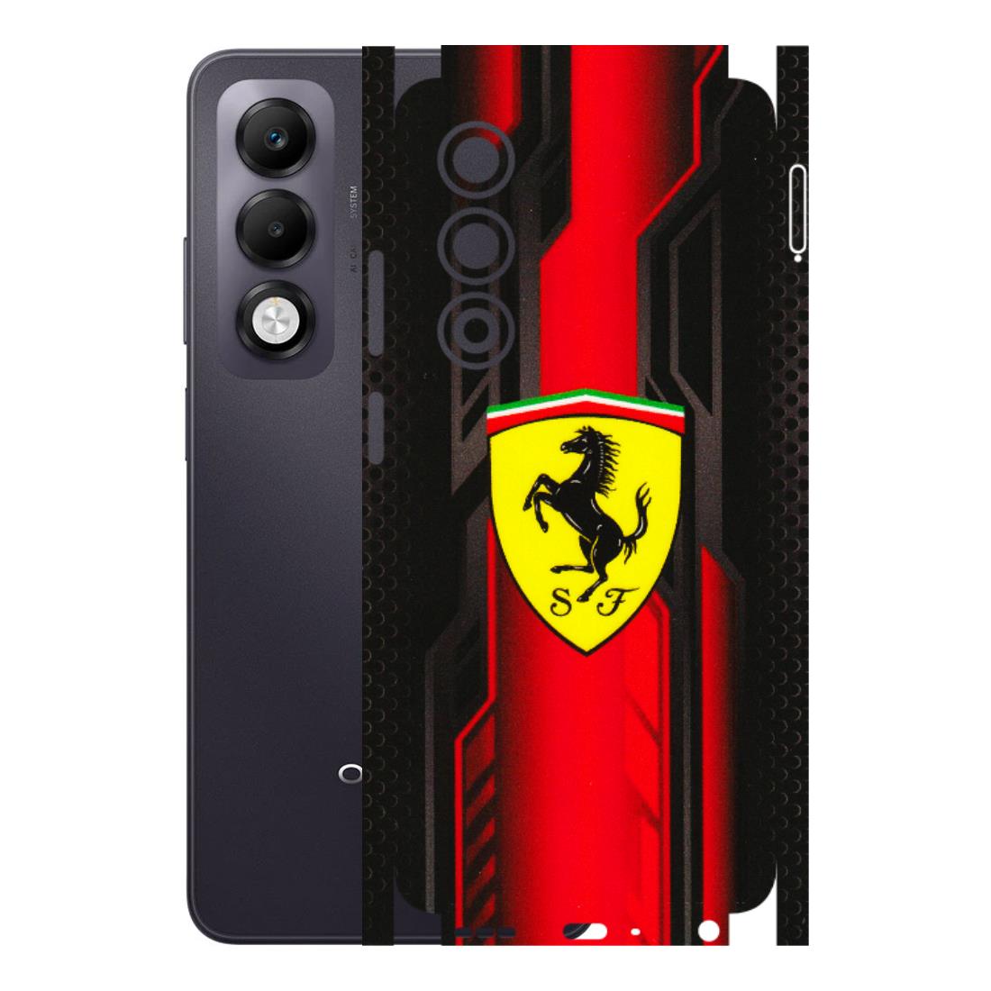 OPPO Phone Skins 2025 (All Models) - Black Ferrari Logo - 3D Embossed Finish (L-253) Oppo K13x 5G