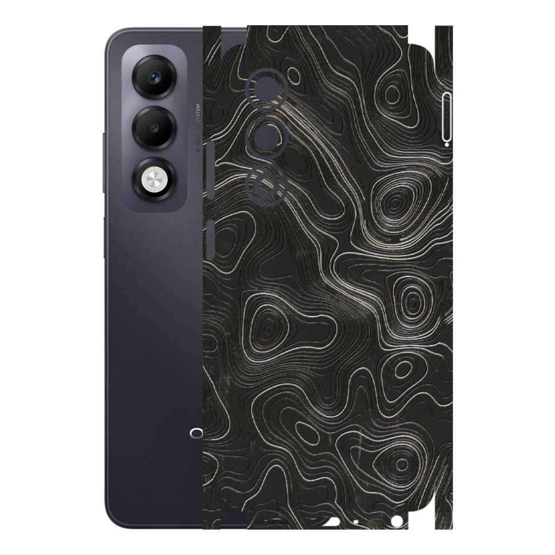 OPPO Phone Skins 2025 (All Models) - Abstract White Line Map Latest - 3D Embossed Finish (L-269) Oppo K13x 5G