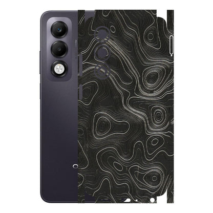 OPPO Phone Skins 2025 (All Models) - Abstract White Line Map Latest - 3D Embossed Finish (L-269) Oppo K13x 5G