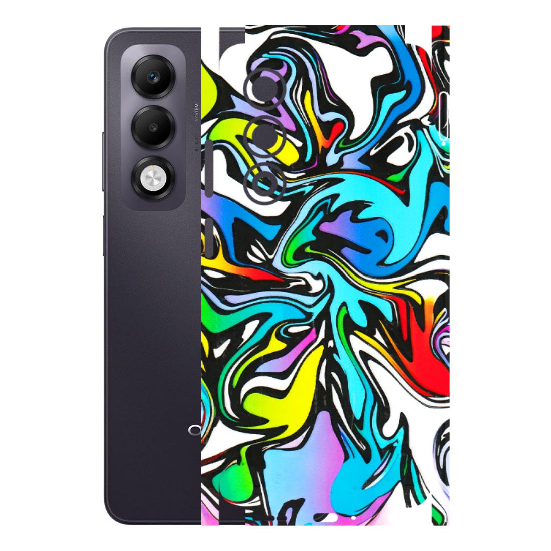 OPPO Phone Skins 2025 (All Models) - Abstract Colour Paints Latest - 3D Embossed Finish (L-271) Oppo K13x 5G