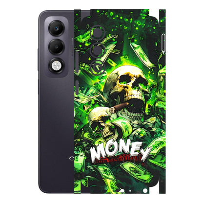 OPPO Phone Skins 2025 (All Models) - Skull Money - 3D Embossed Finish (L-303) Oppo K13x 5G