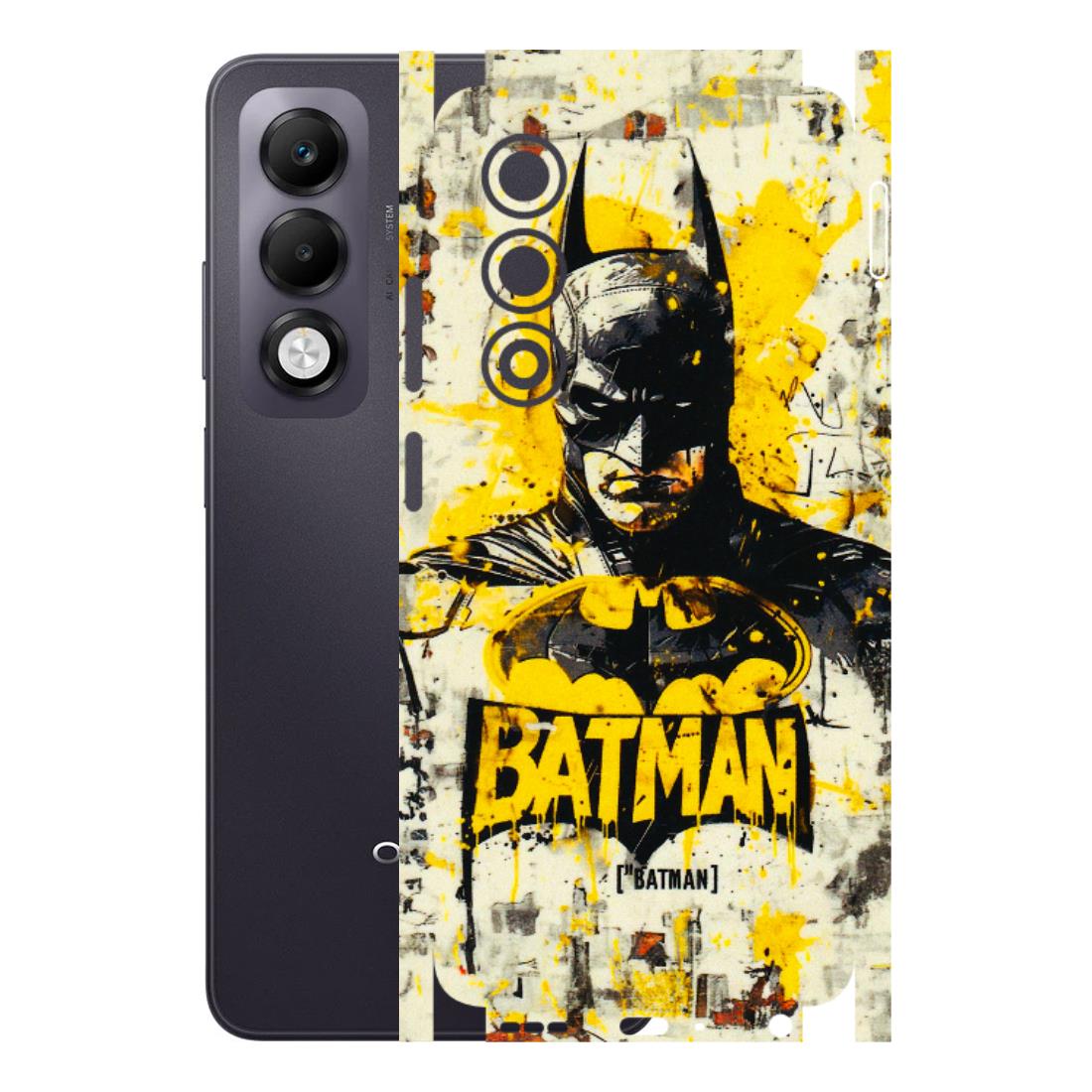 OPPO Phone Skins 2025 (All Models) - Batman Yellow BT - 3D Embossed Finish (L-304) Oppo K13x 5G